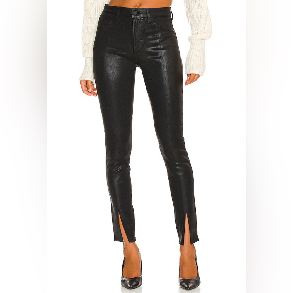 L’agence Jyothi High Rise Split Jeans - black, size 27